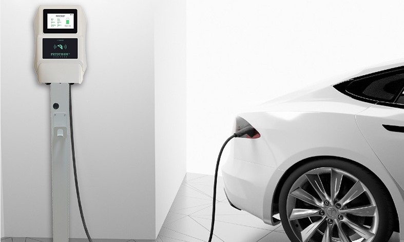 New electric vehicle charging pile, small size, simple man-machine interface